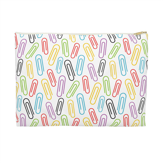 Colorful Paperclip Accessory Pouch | Fun Organizer for School, Office, Back to School, Gift for Students, Makeup Bag