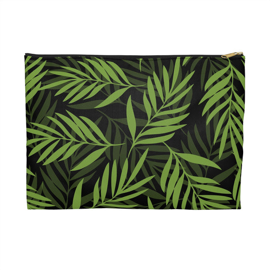 Tropical Leaf Accessory Pouch, Nature-Inspired Travel Bag, Makeup Organizer, Stylish Gift, Eco-Friendly Storage