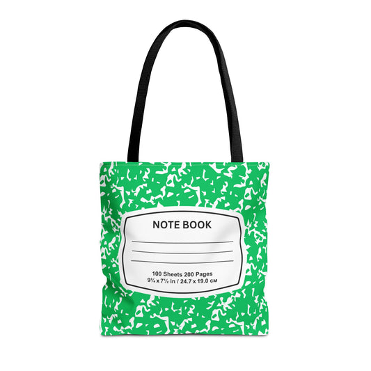 Teacher Tote Bag, School Bag, Back-to-School Accessory, Teacher Gift, Stylish Notebook Tote, Fashionable Classroom Essential, Green