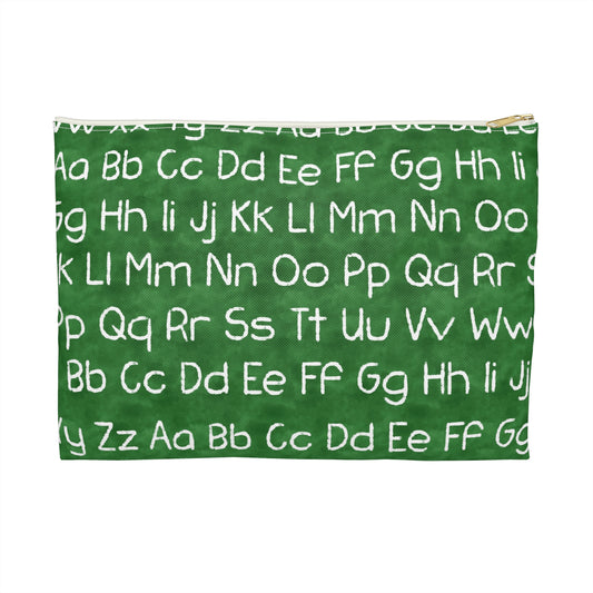 Chalkboard Alphabet Accessory Pouch | Teacher Gift, School Supplies, Cosmetic Bag, Organization, Cute Pouch