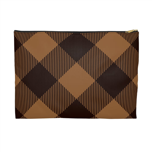 Chic Plaid Accessory Pouch, Fashionable Makeup Bag, Stylish Organizing Tote, Perfect Gift for Her, Ideal for Travel and Daily Use