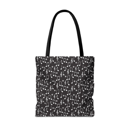 Musical Notes Tote Bag, Eco-Friendly Shopping Bag, Music Lover Gift, Stylish Carry-All, Gift for Musicians