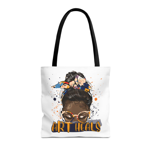 Art Heals Tote Bag - Stylish AOP Bag, Perfect for Art Lovers, Eco-Friendly Shopping, Gifts for Creatives, Trendy Accessories