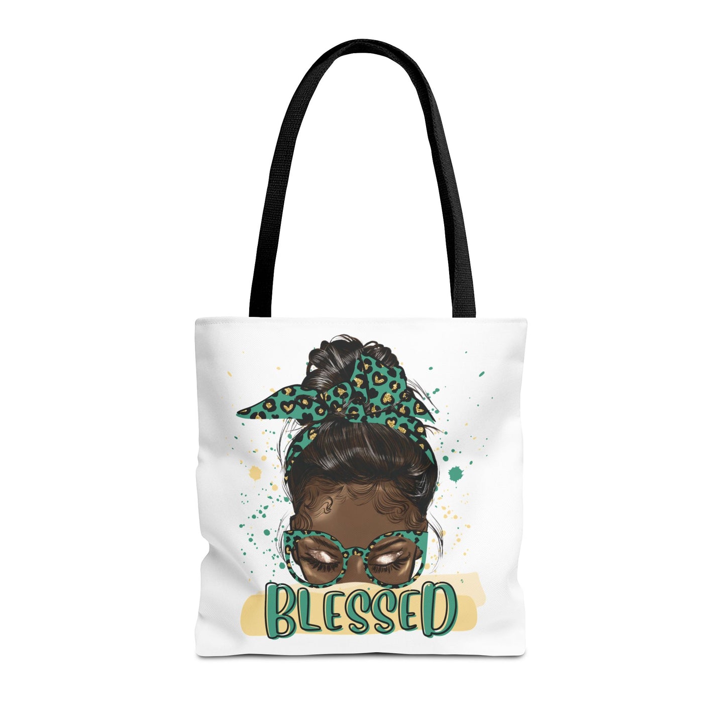 Blessed Tote Bag, Positive Vibes Tote, Inspirational Gift for Her, Eco-Friendly Shopping Bag, Trendy Art Tote