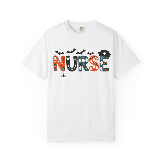 Halloween Nurse T-Shirt, Unisex Spooky Tee for Healthcare Workers, Cute Nurse Shirt, Fall Nurse Gift, Halloween Costume Top