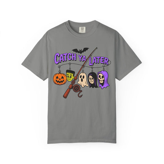 Halloween Theme Unisex T-Shirt, Catch Ya Later Graphic Tee, Spooky Apparel, Fall Fashion, Halloween Party Outfit, Casual Wear