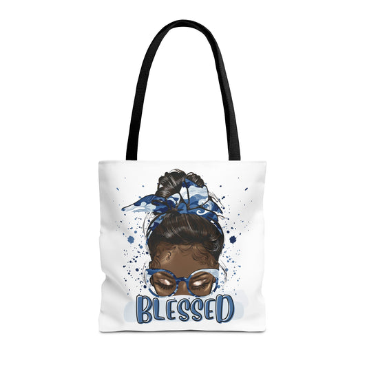 Blessed Tote Bag, Positive Vibes Tote, Inspirational Gift for Her, Eco-Friendly Shopping Bag, Trendy Art Tote