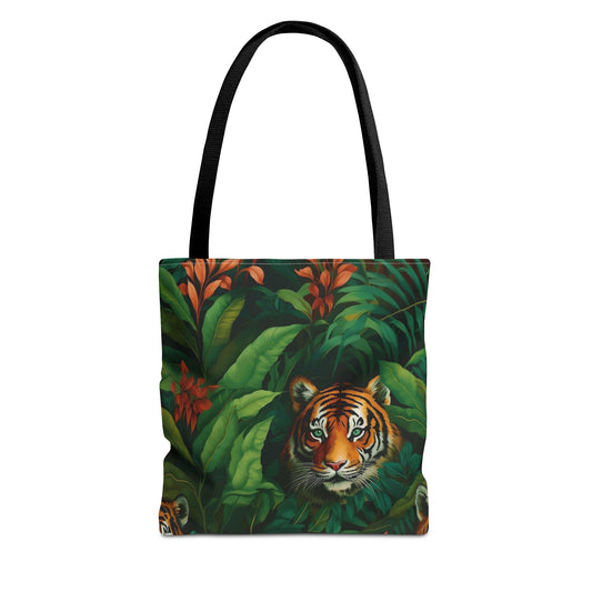 Tote Bag with Jungle Tiger Design | Eco-Friendly Shopping Bag, Gift for Animal Lovers, Reusable Tote for Travel, Beach, Farmers Market