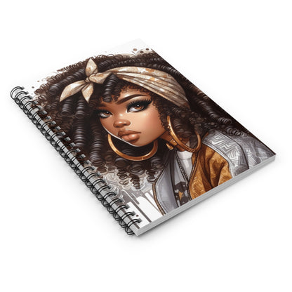 Boho Chic Ruled Spiral Notebook - Stylish Art Design for Creative Souls