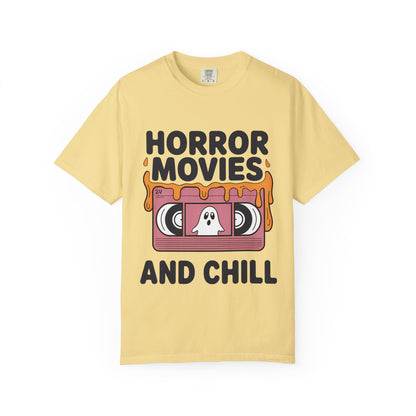Horror Movies Chill T-Shirt - Perfect for Movie Nights, Halloween Parties, Gifts for Film Lovers, Unisex Tee