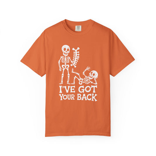 Funny Skeleton T-Shirt, Halloween Tee, Unisex Humor Shirt, Got Your Back Shirt, Gift for Friends, Casual Wear