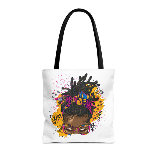 Empowered Chic Tote Bag, Colorful Tote for Women, Stylish Shopping Bag, Gift for Her, Ethnic Art Bag