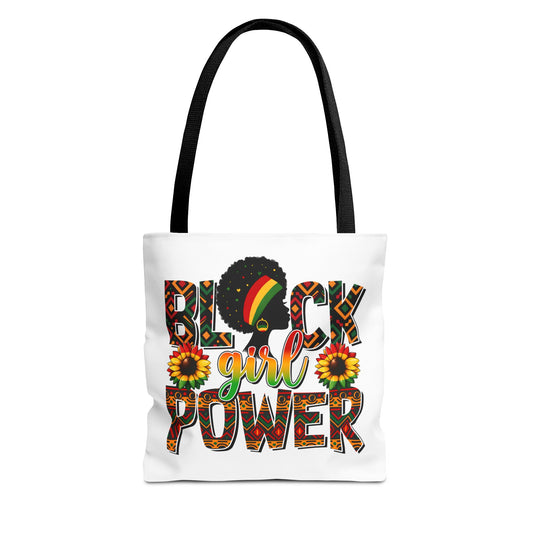 Empowering Block Girl Power Tote Bag | Eco-Friendly Reusable Bag | Gift for Her | Festival, Shopping, Everyday Use, Black Girl Magic