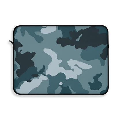 Blue Camo Laptop Sleeve — Protective Camouflage Neoprene Case