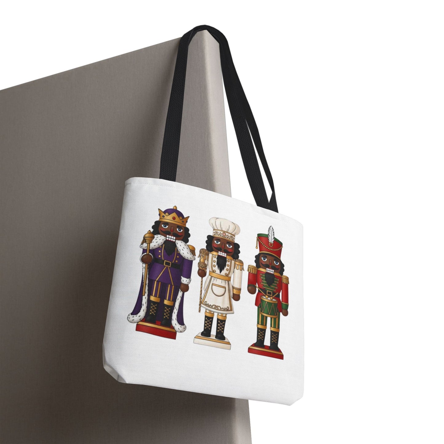 Nutcracker Trio Tote Bag — Festive Holiday Nutcracker Soldiers Canvas Tote