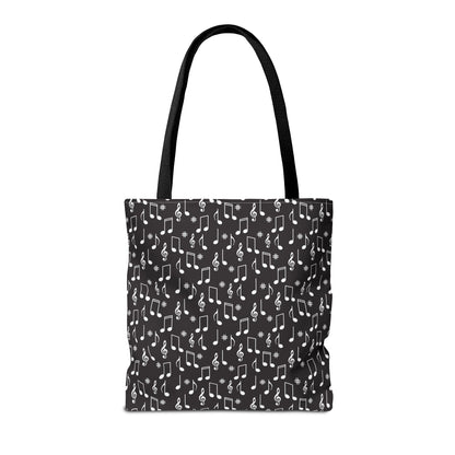 Musical Notes Tote Bag, Eco-Friendly Shopping Bag, Music Lover Gift, Stylish Carry-All, Gift for Musicians