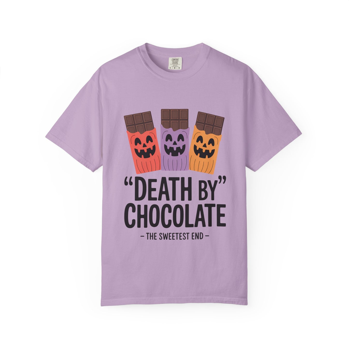 Death by Chocolate Unisex Tee - Sweet Treat Shirt for Chocoholics, Foodie Gift, Halloween Outfit, Fun Casual Wear