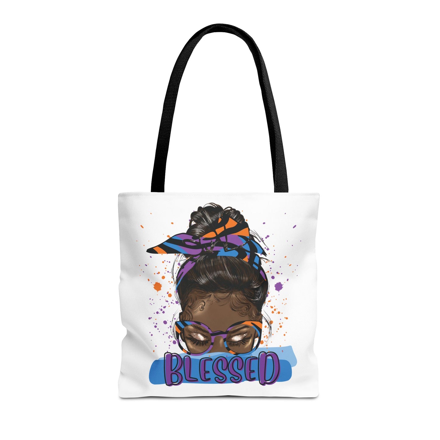 Blessed Tote Bag, Positive Vibes Tote, Inspirational Gift for Her, Eco-Friendly Shopping Bag, Trendy Art Tote