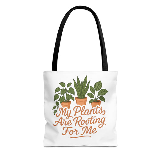 My Plants Are Rooting For Me Tote Bag, Eco-Friendly Gift, Gardening Tote, Plant Lover Bag, Sustainable Shopping