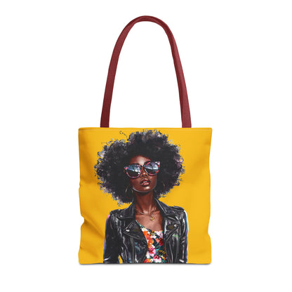 Chic African American Tote Bag, Fashionable Handbag, Eco-Friendly Shopper, Statement Bag, Gift for Her, Summer Accessory