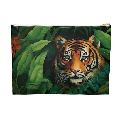 Wildlife Print Accessory Pouch - Tiger & Zebra, Makeup Bag, Clutch, Travel Organizer, Gift for Animal Lovers