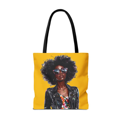 Chic African American Tote Bag, Fashionable Handbag, Eco-Friendly Shopper, Statement Bag, Gift for Her, Summer Accessory