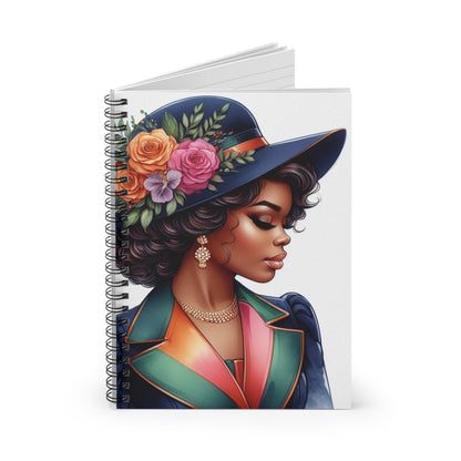 Elegant Floral-Themed Spiral Notebook - Ruled Line for Creative Minds