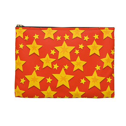 Vibrant Star Printed Accessory Pouch, Colorful Makeup Bag, Fun Travel Organizer, Cute Gift, Star-Themed Accessories