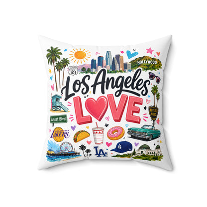 Los Angeles Love Decorative Pillow — City Icon Travel Throw Pillow
