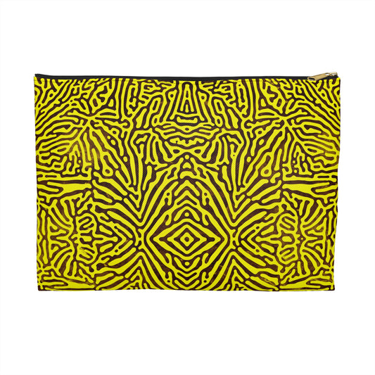Vibrant Reusable Accessory Pouch for Travel, Yellow and Purple, Cosmetic Bag, Gift for Her, Organizing Pouch, Festival Gear