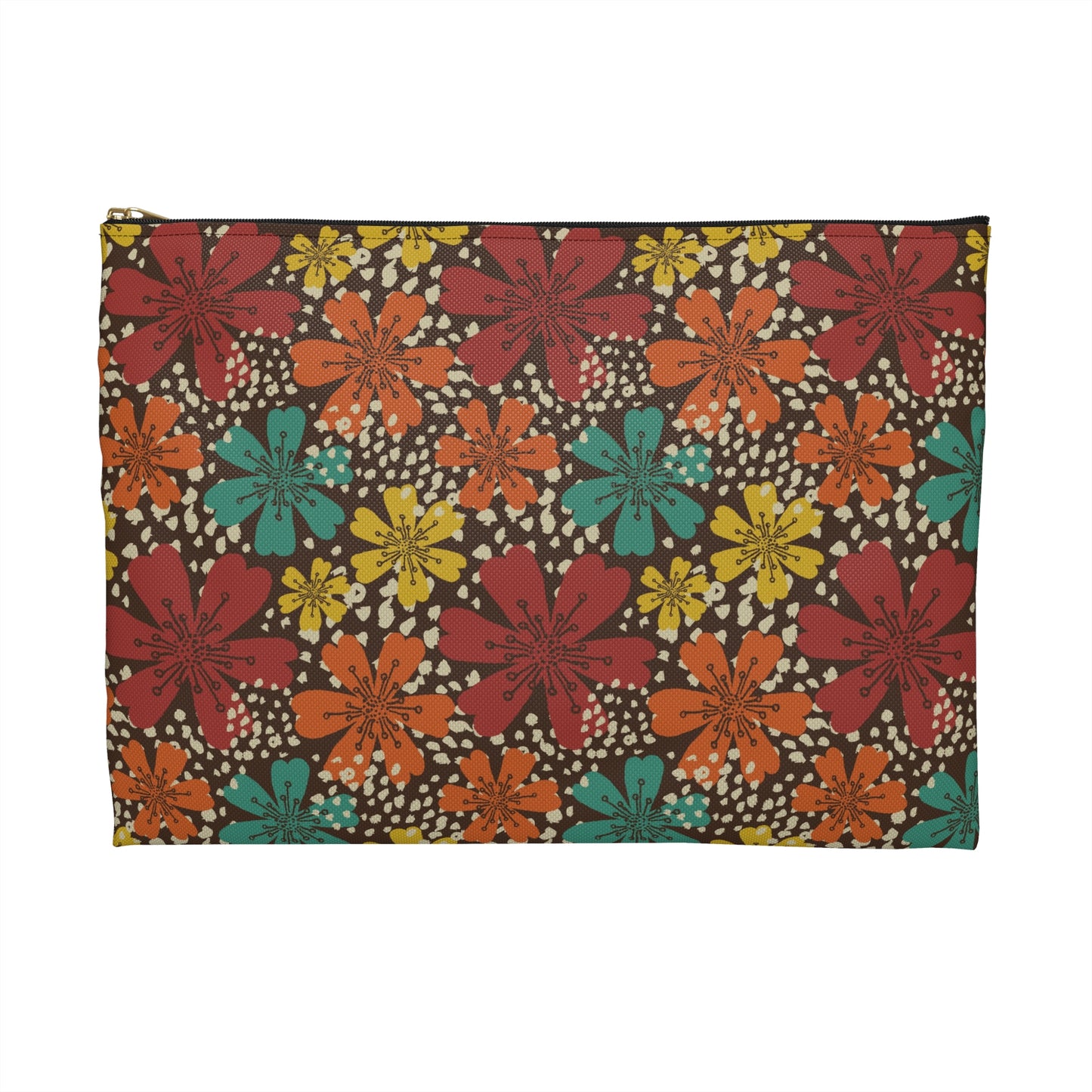 Vibrant Floral Accessory Pouch, Organizer Bag for Travel, Makeup, Gifts, Summer Vibes, Boho Style