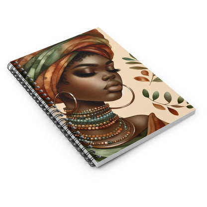 Boho Chic Spiral Notebook - Elegant Sketch Design for Creative Souls
