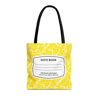 Teacher Tote Bag, School Bag, Back-to-School Accessory, Teacher Gift, Stylish Notebook Tote, Fashionable Classroom Essential, Yellow