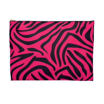 Vibrant Zebra Print Accessory Pouch | Trendy Zip Clutch | Makeup Bag | Travel Organizer | Perfect Gift for Animal Lovers