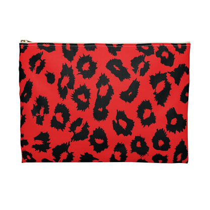 Bold Leopard Print Accessory Pouch, Makeup Bag, Travel Organizer, Clutch, Pencil Case, Gift for Her