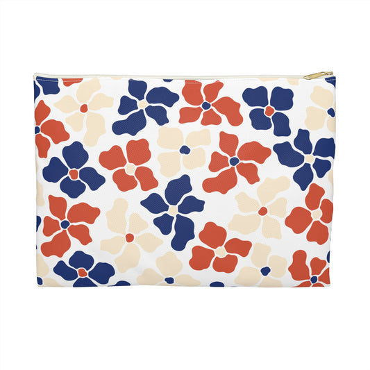 Floral Print Accessory Pouch - Stylish Makeup Bag, Travel Organizers, Gift for Her, Cute Clutch, Cosmetic Case