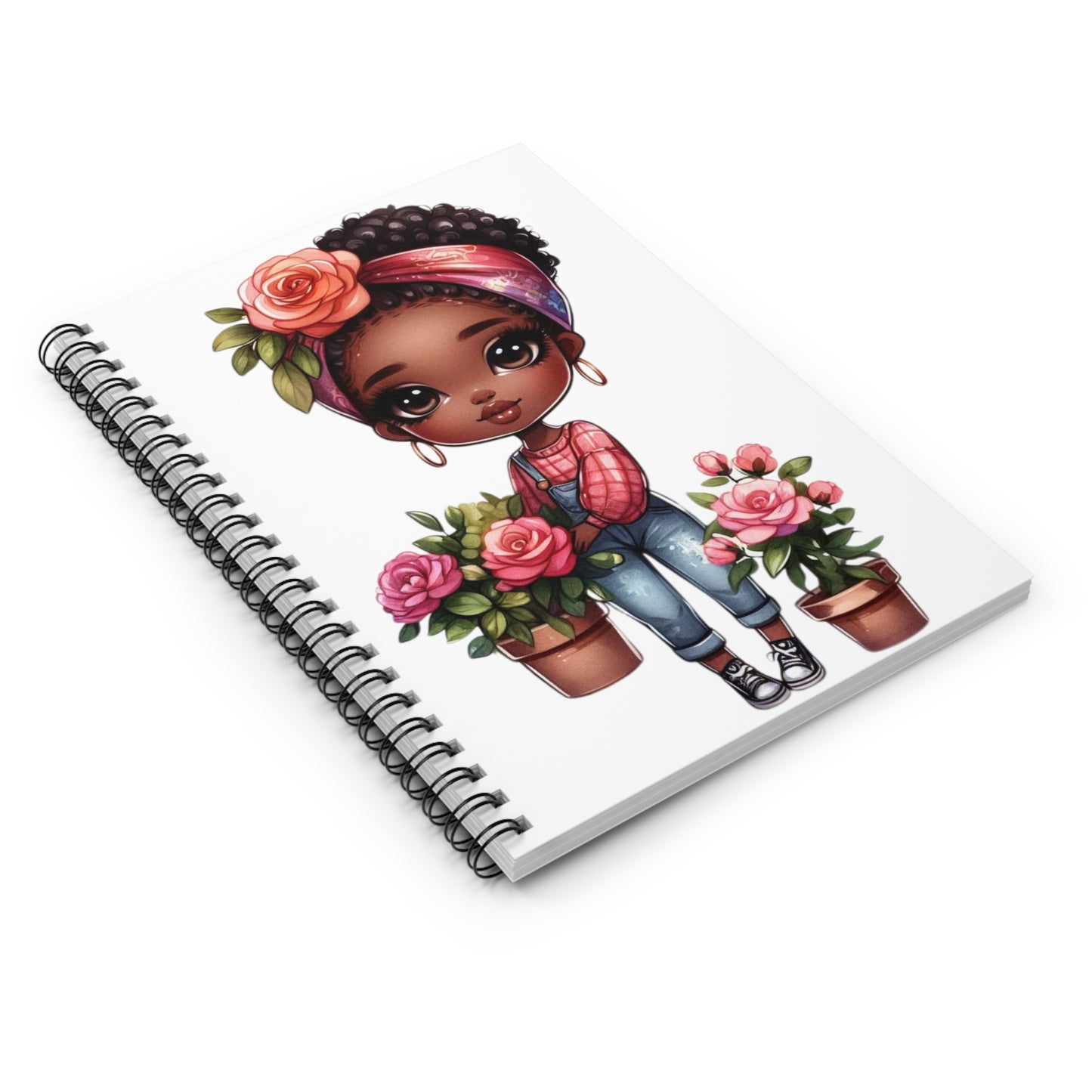 Floral Gardener Spiral Notebook - Ruled Line for Garden Lovers
