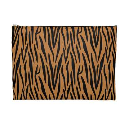 Stylish Tiger Print Accessory Pouch - Makeup Bag, Travel Organizer, Pencil Case, Gift for Animal Lovers, Wild Style