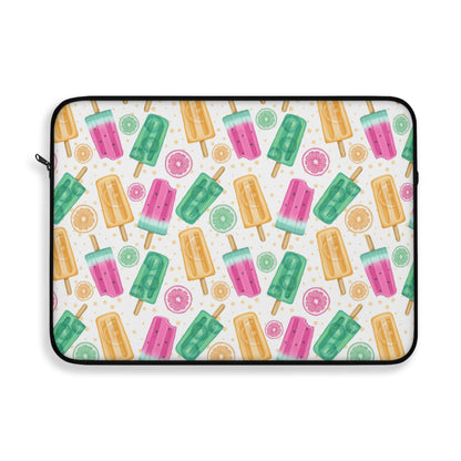 Colorful Ice Pop Laptop Sleeve, Summer Vibes, Cute Tech Accessory, Gift for Students, Popsicle Theme, Beach Lover's Essential