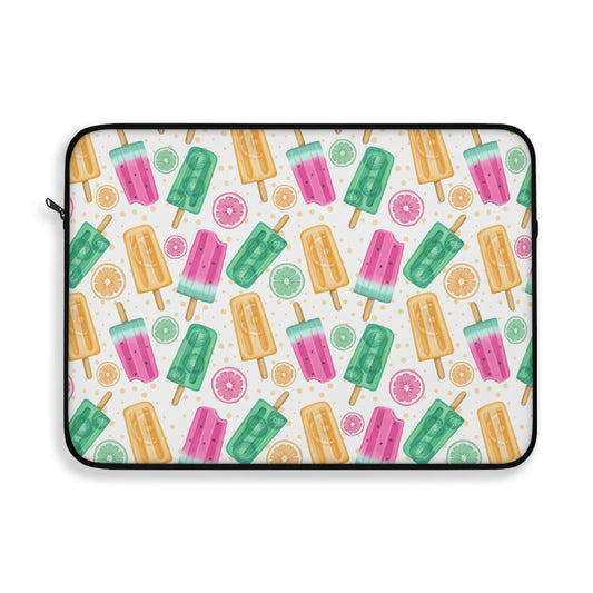 Colorful Ice Pop Laptop Sleeve, Summer Vibes, Cute Tech Accessory, Gift for Students, Popsicle Theme, Beach Lover's Essential