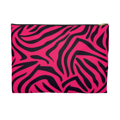 Vibrant Zebra Print Accessory Pouch | Trendy Zip Clutch | Makeup Bag | Travel Organizer | Perfect Gift for Animal Lovers