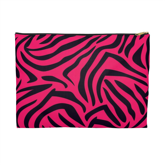 Vibrant Zebra Print Accessory Pouch | Trendy Zip Clutch | Makeup Bag | Travel Organizer | Perfect Gift for Animal Lovers