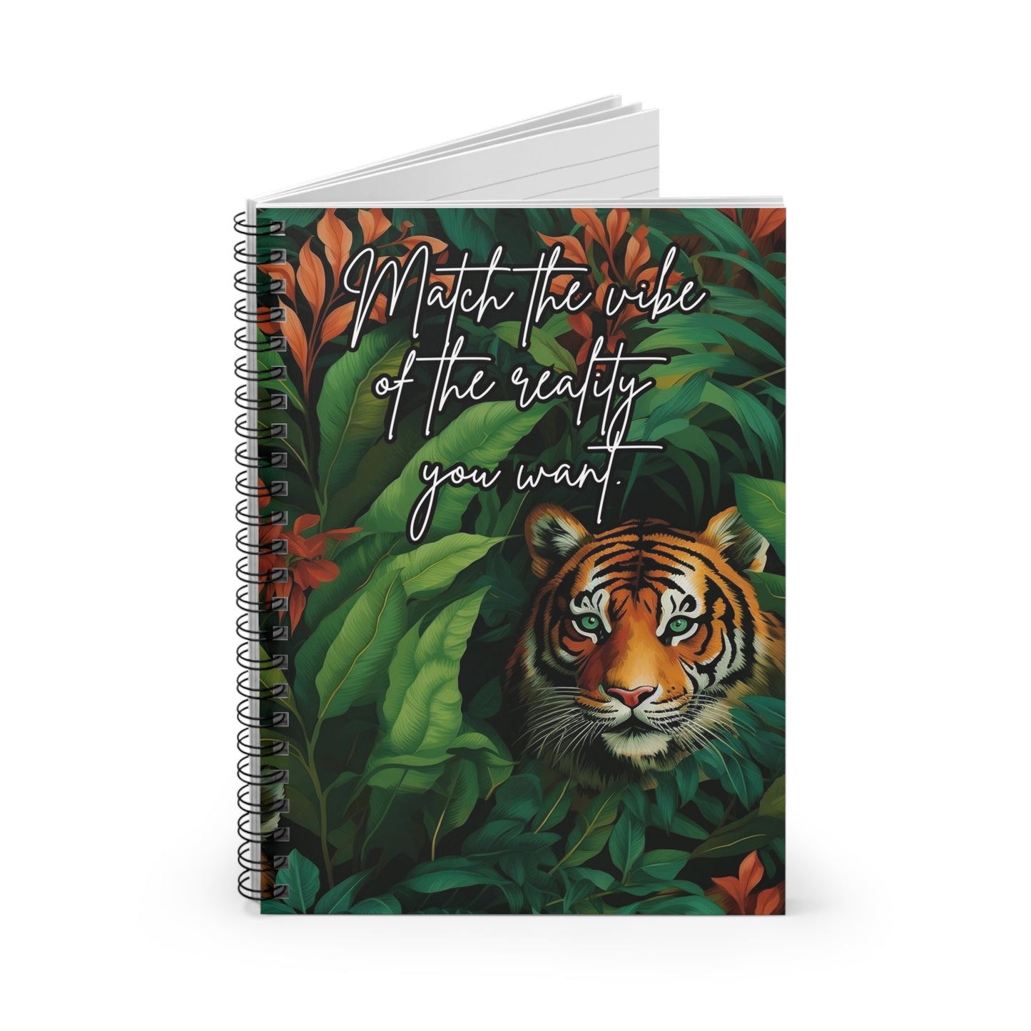 Jungle Tiger Spiral Notebook - Motivational Quote, Nature Lover Journal, Gift for Writers, Eco-Friendly Diary, School Supplies, [...]