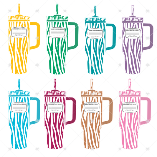 ZEBRA PRINT COMPISITION BOOK TUMBLR CUP